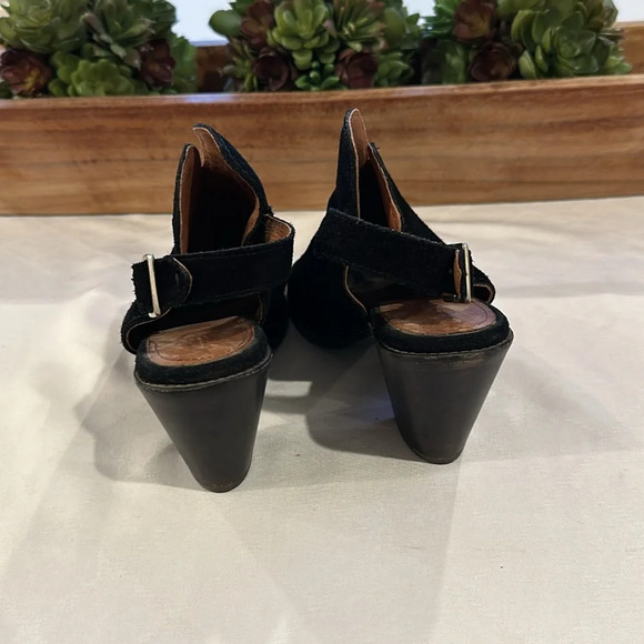 FRYE Courtney Sling Back Peep Toe Shootie Bootie boot heeled heels shoes 7.5 EUC - Picture 5 of 10